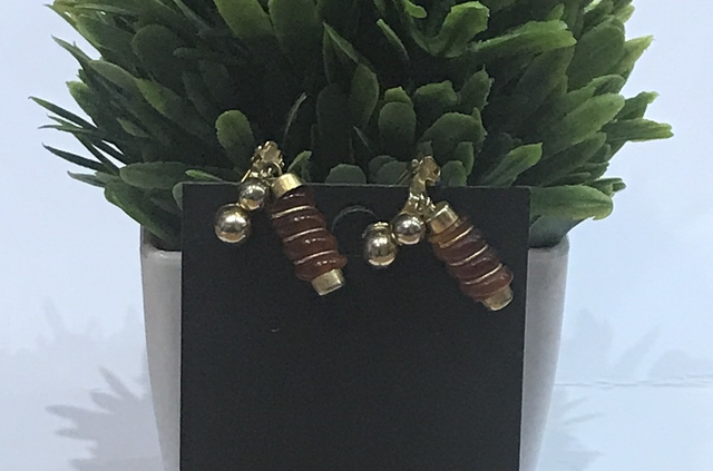 Brown Clip On Earrings- COE26