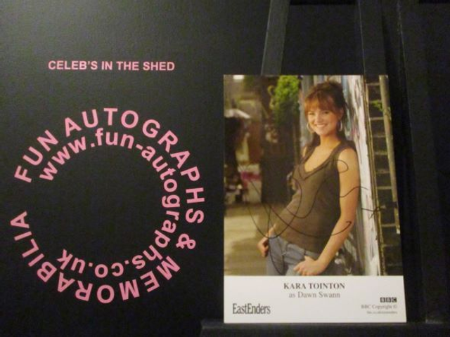 Kara Tointon (Dawn Swann) Authentic Autographed EastEnders 6x4 Cast Card