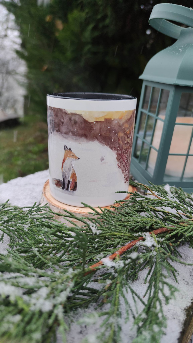 Mug Noir L'instant du renard