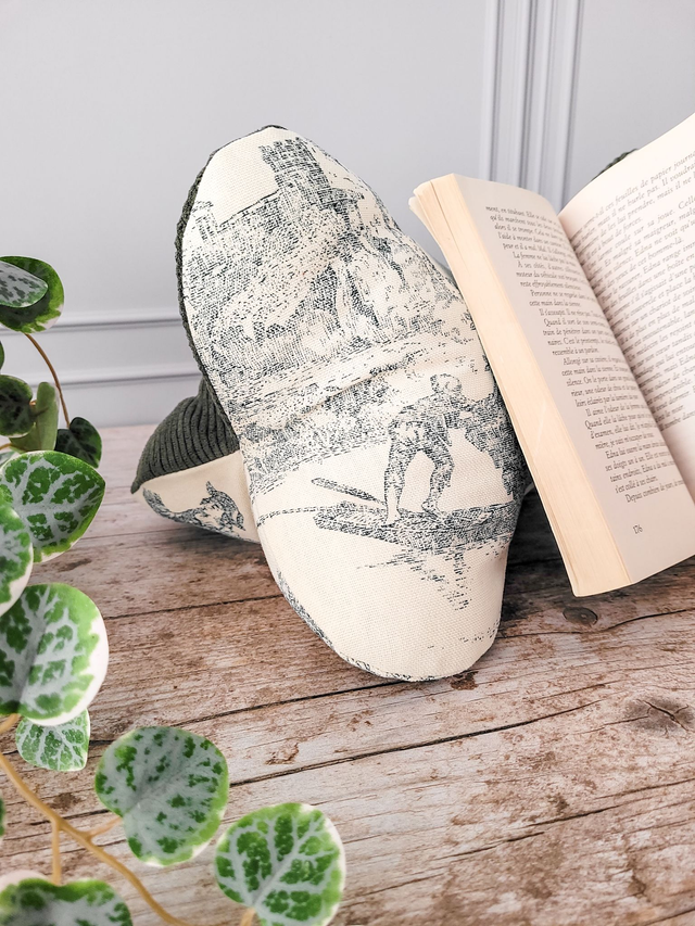 Coussin de lecture toile de Jouy