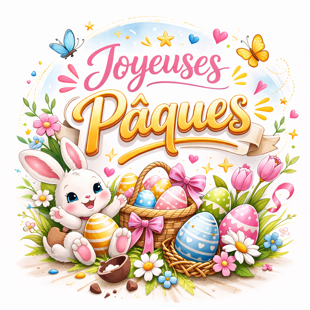 Badge joyeuses Pâques 