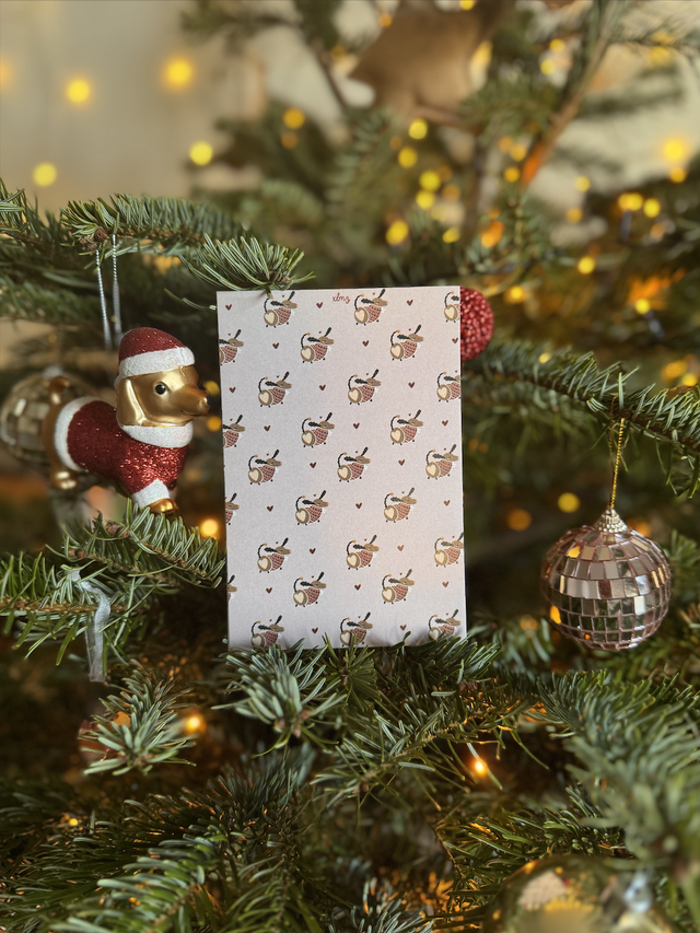 Carte de Noël - Motif chien 🐶