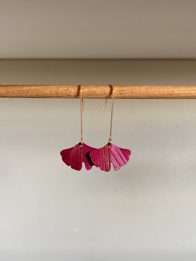 Boucles Gingko Fushia