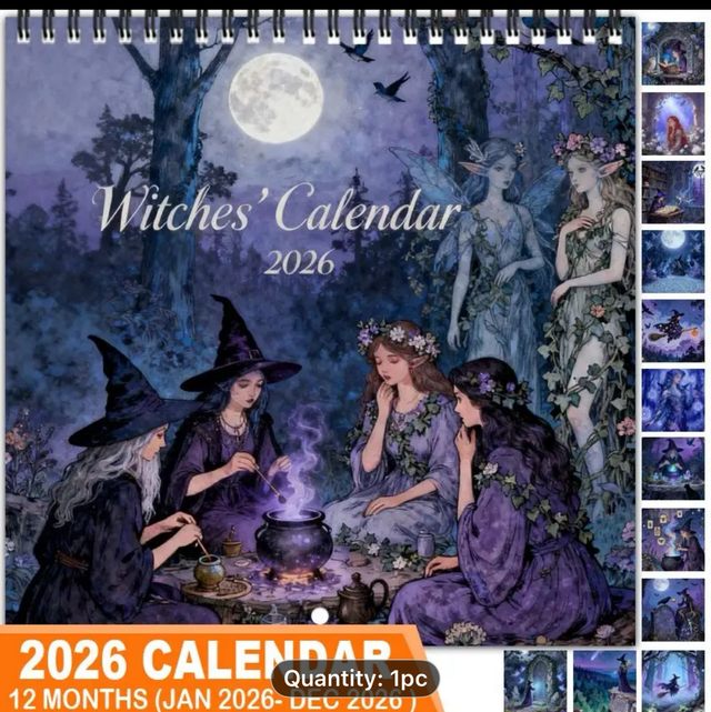 Witches Book Calendar 