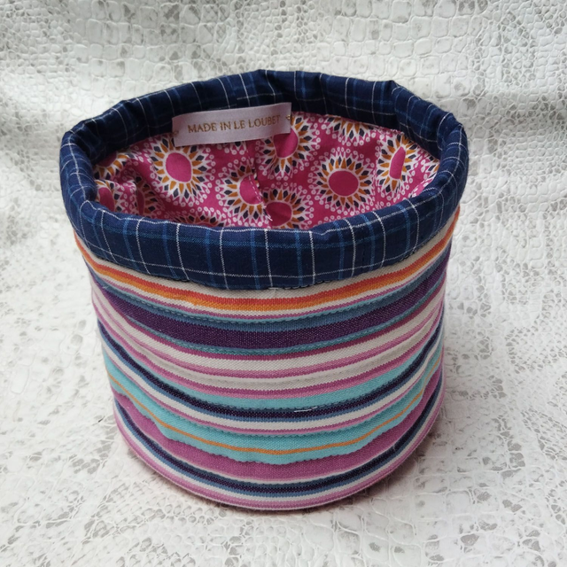 Panière vide poche rayée ronde
