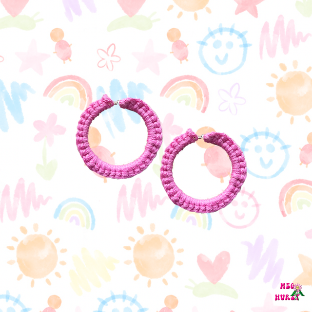 Crochet Hoop Earring