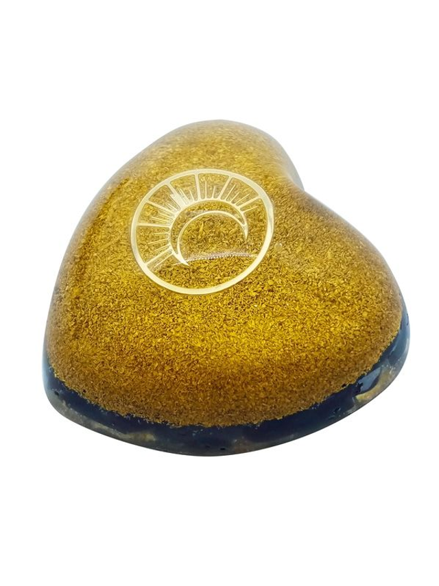 Orgonite coeur ~ Onyx Lune 