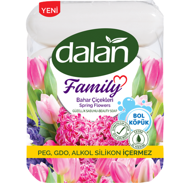 DALAN Family Mydło w Kostkach Wiosenne Kwiaty 75gx4=300g