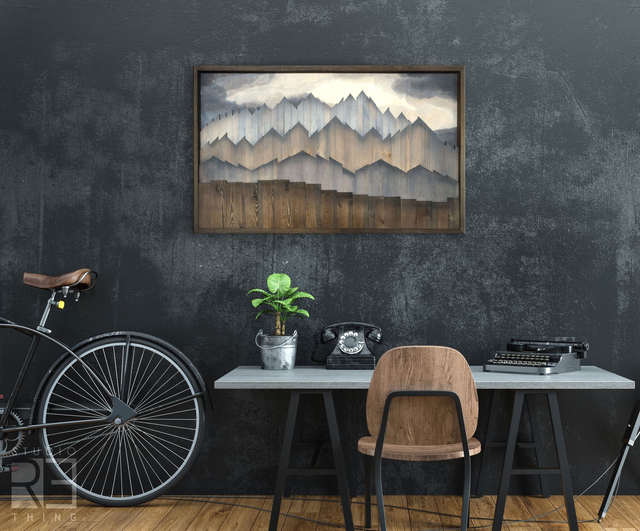 Z archiwum „W milczeniu” – Drewniany Obraz z Górami