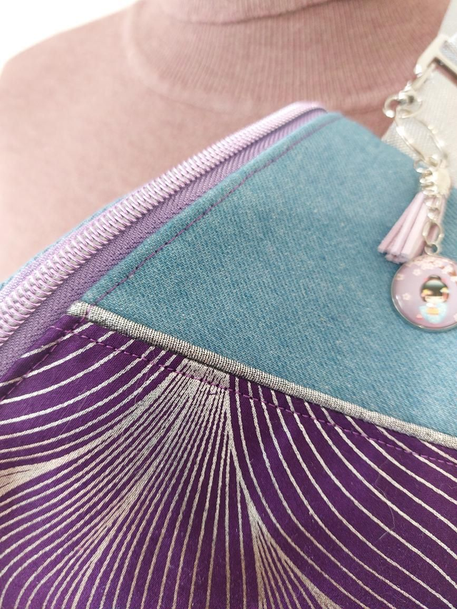 Sac banane en tissus wax et Jeans