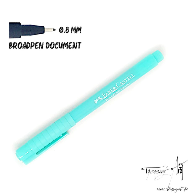 FABER CASTELL - STYLO FEUTRE BROADPEN DOCUMENT 0,8MM PASTEL TURQUOISE - FB021457