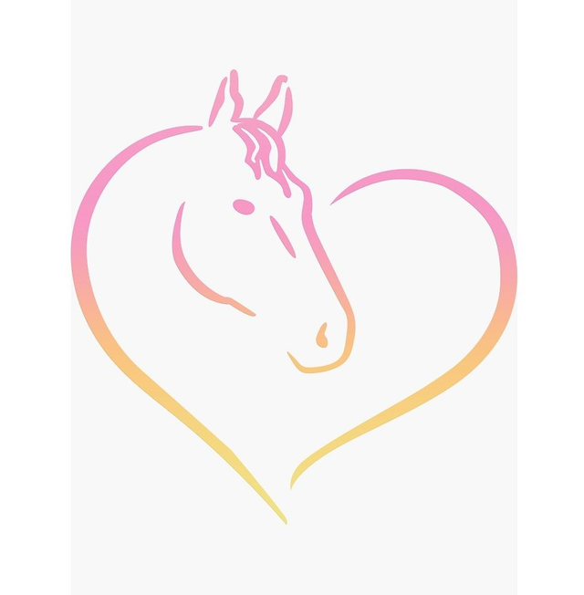 Porte-clé coeur Cheval