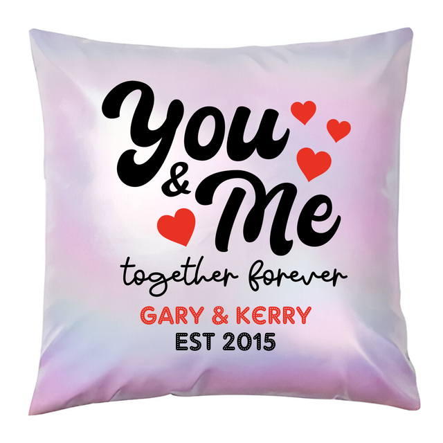 Holographic Light Purple Cushion - You &amp; Me