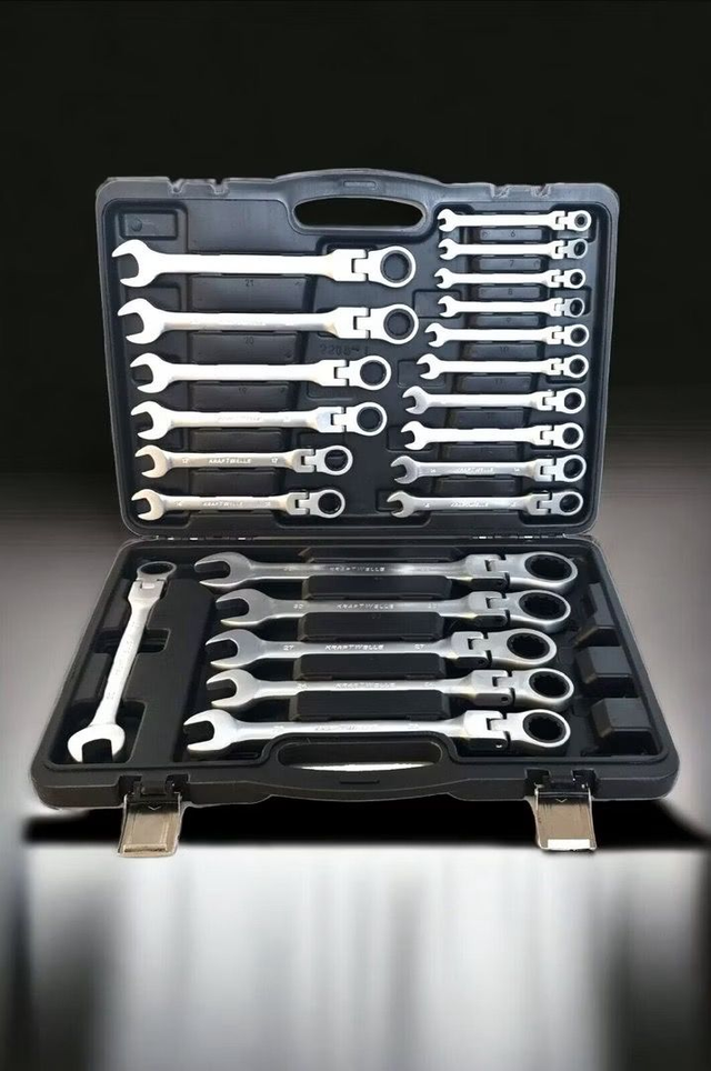 Kraftwelle Gelenk Ratschenschlüssel Ring Maul Ratschen Schlüssel Satz 6-32mm