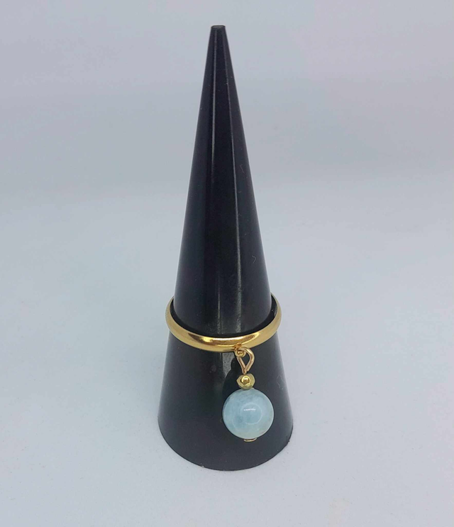 Bague acier or inoxydable réglable.