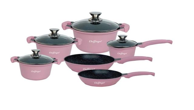 10 pcs cookware set with different colors