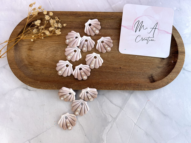 Pampilles coquille perlée