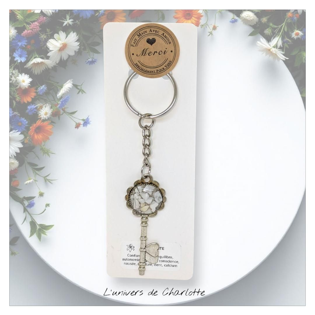 Porte-clés "Howlite" clefs PC-003