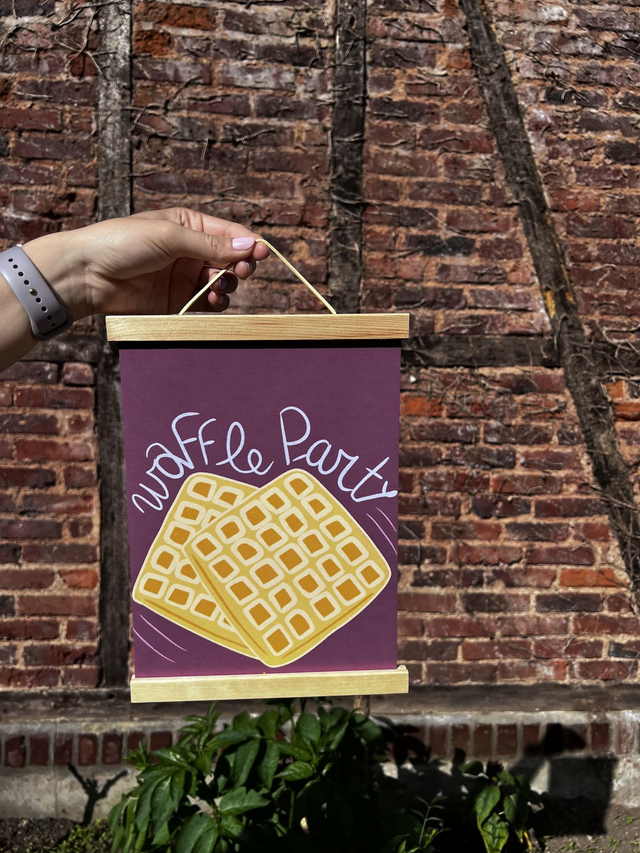 Affiche "waffle party"