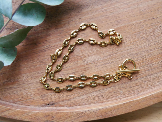 Chaine dorée mailles pleines