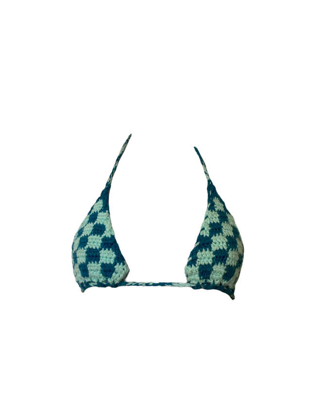 Bikini damier bleu 