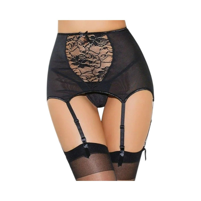 Liguero Negro Cintura Alta Talla M (Grande)