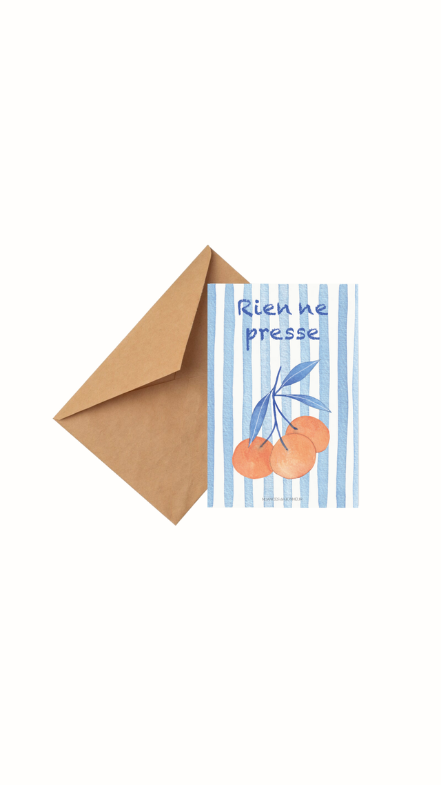 Carte Postale “Rien ne presse”- Illustration aquarelle