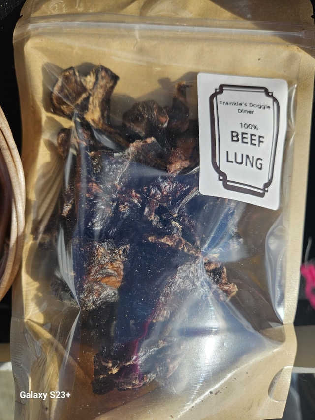 Beef Lung Cubes  Large Chunks - Air Dried-Sealed Pack