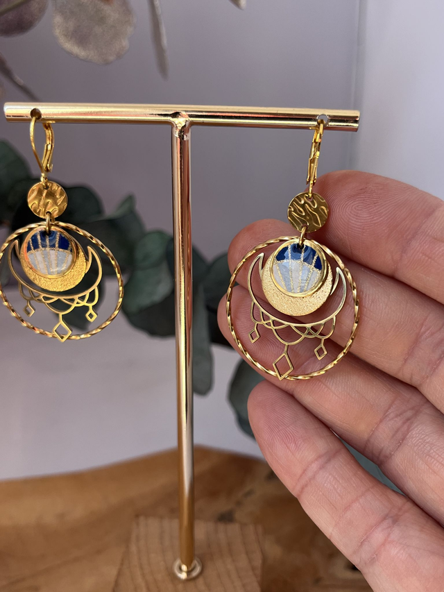 Boucles d’oreilles Lune