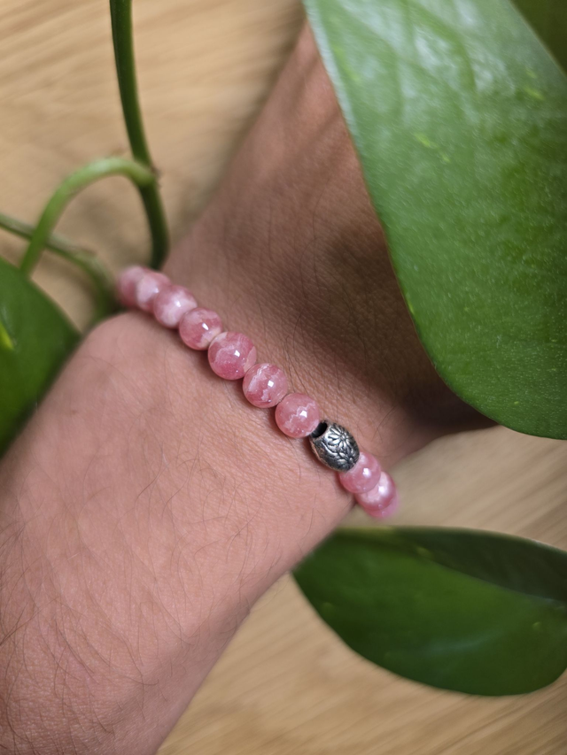 Rhodochrosite - Bracelet avec perles de 7 mm 