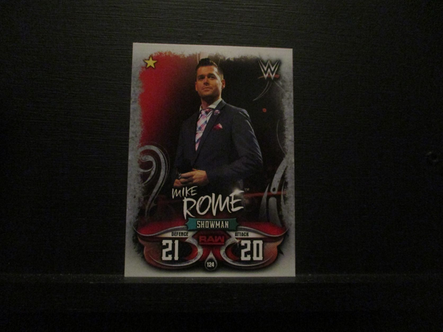 Mike Rome - Raw Slam Attax Live Original Trading Card #124