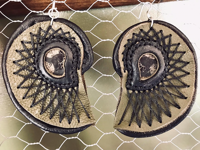 Boucles d’oreilles ammonites pyrites