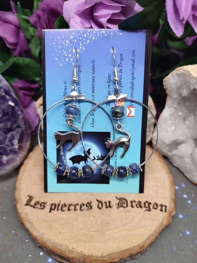 Boucles d'oreilles Garde-Féline