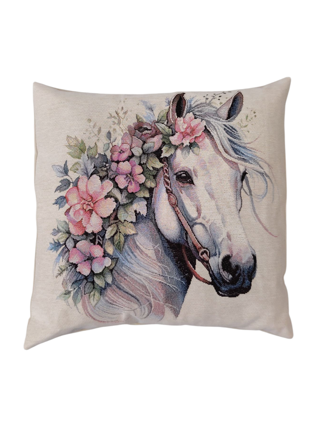 Coussin déhoussable "Cheval blanc"