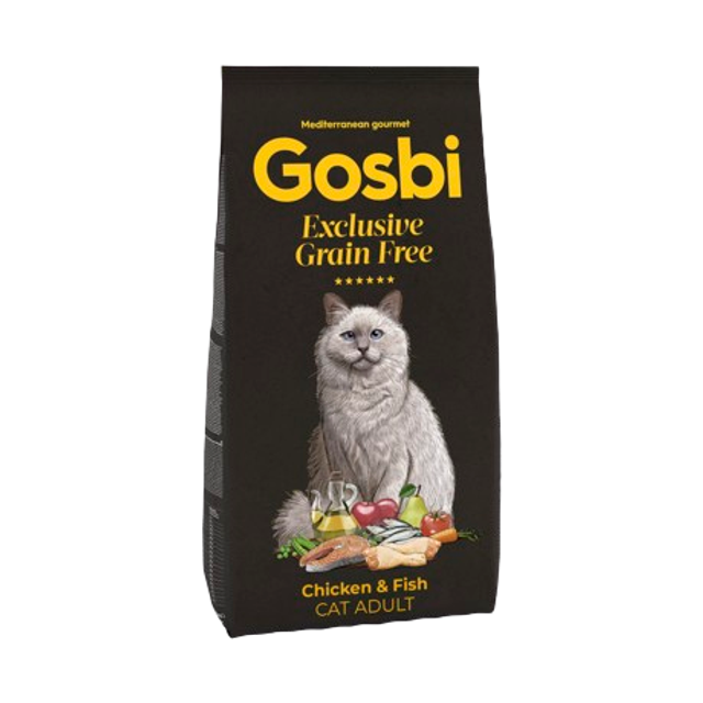 Croquettes Gosbi Exclusive Grain Free Chicken &amp; Fish Cat Adult