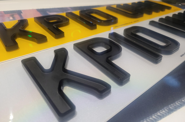 6mm Matte Black & Gloss Black Ghost Outline 4D