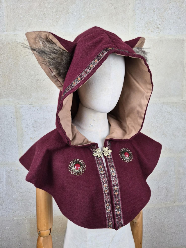 Capuchon à oreilles Rouge