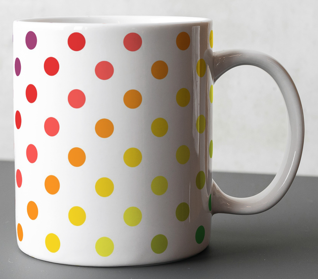 Coloured Dot Mug 
