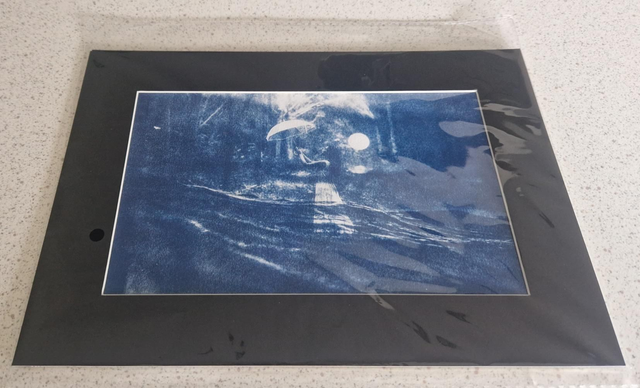 Toned Cyanotype Montage  A4 Mounted