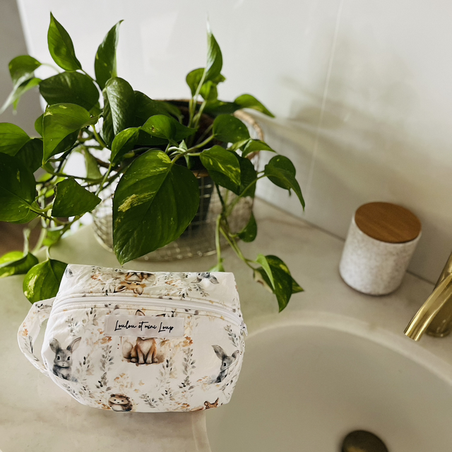 Trousse de toilette grand format "Doux animaux"