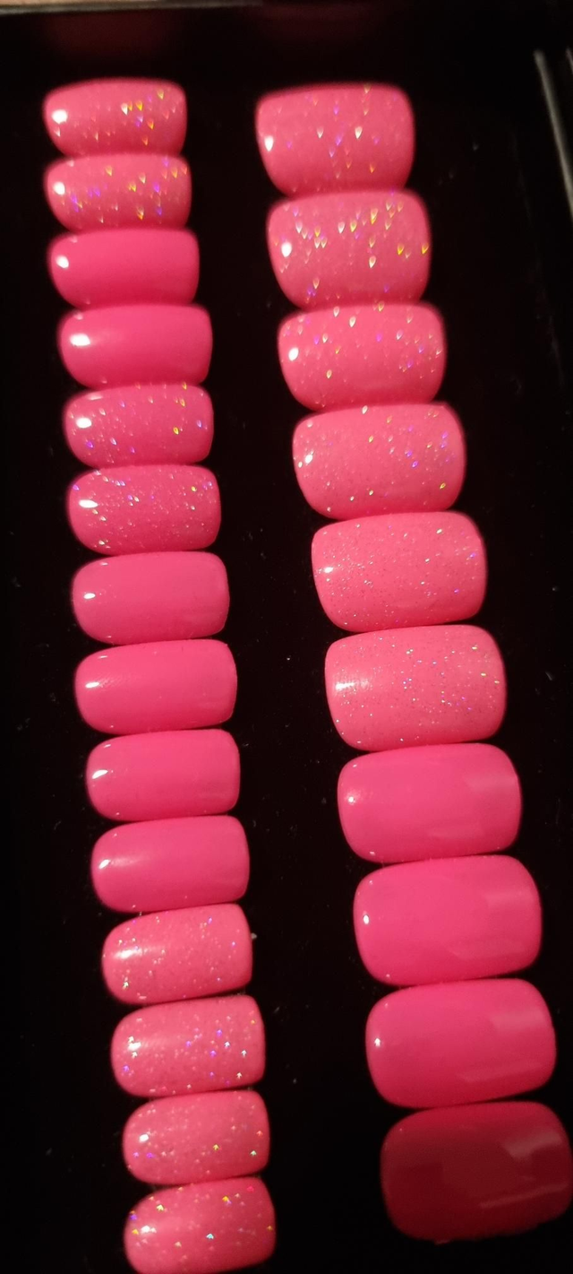 Rose Fluo pailleté Carré S