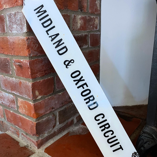 A Vintage Midland & Oxford Circuit Transport Sign