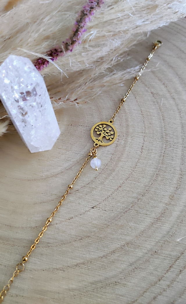 Bracelet Arbre de vie Agate facettée