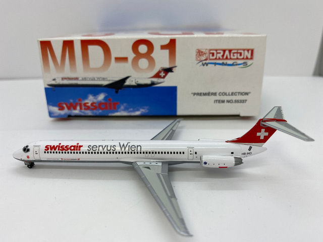 Swissair MD-81 "Servus  Wien" (HB-IND) Modell von Dragon Wings