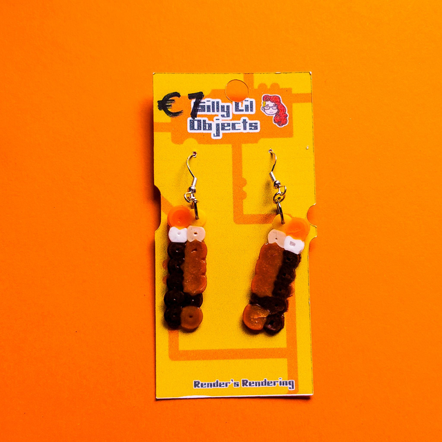 Torch - Pixel Art - Earrings  [EAR-SLO-PA-T]