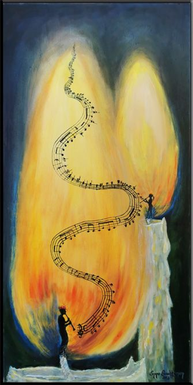 09. Tulenliekkinä saavuit kerran (116x56 cm)