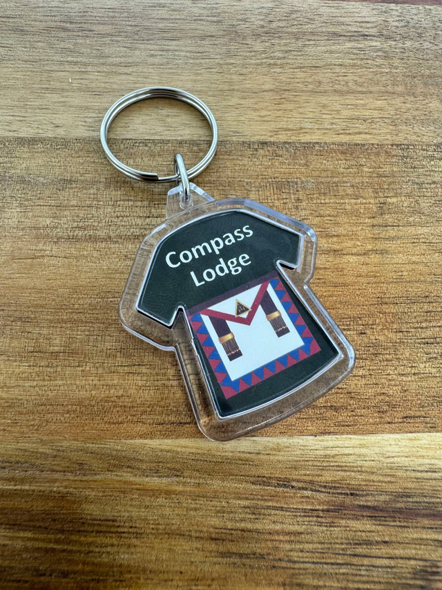 Custom Masonic Keyring - Shirt shaped - Acrylic Black - Royal Arch