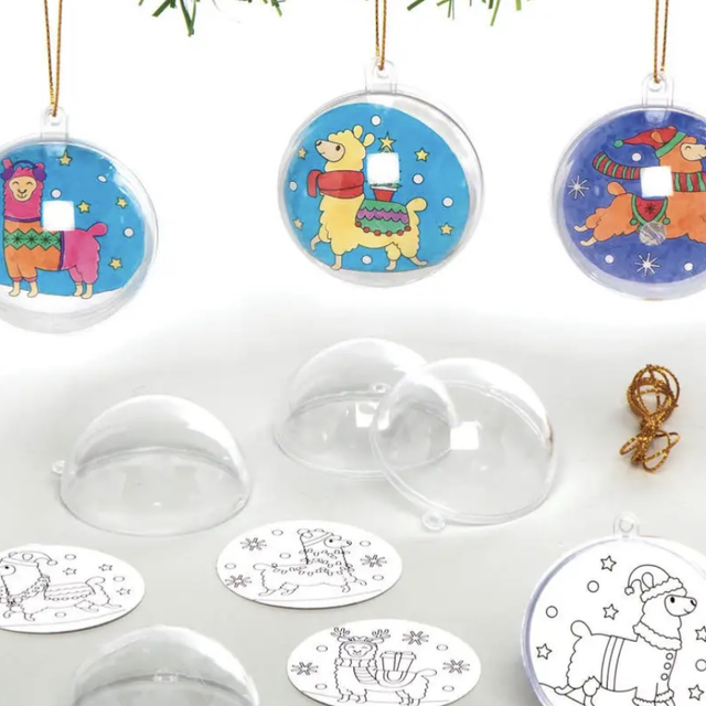 Weihnachtskugel Lama zum selbstgestalten