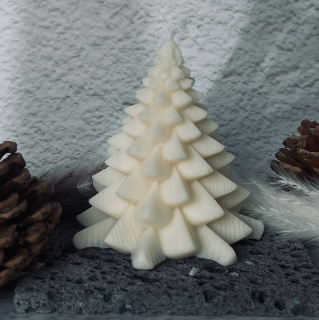 Bougie sapin de noël