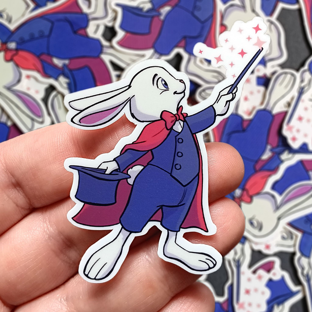 Sticker Lapin magicien